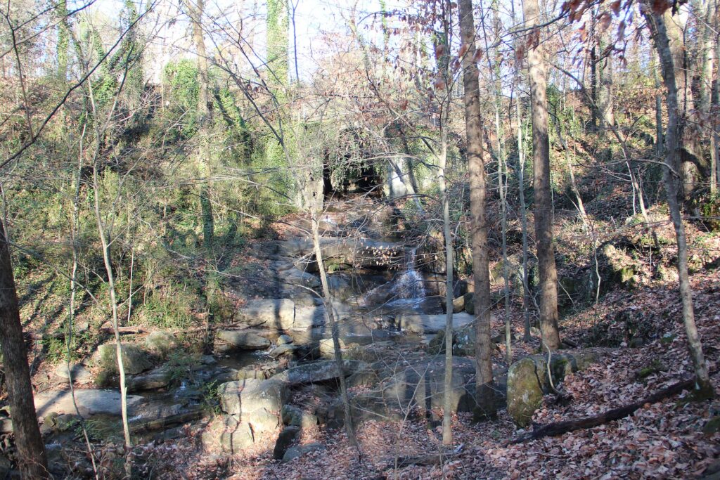 The waterfall at Cascade Springs Nature Preserve in southwest Atlanta, Georgia