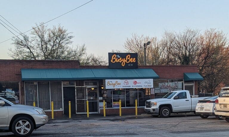 The Busy Bee Cafe soul food restaurant on Martin Luther King Jr Drive in Atlanta