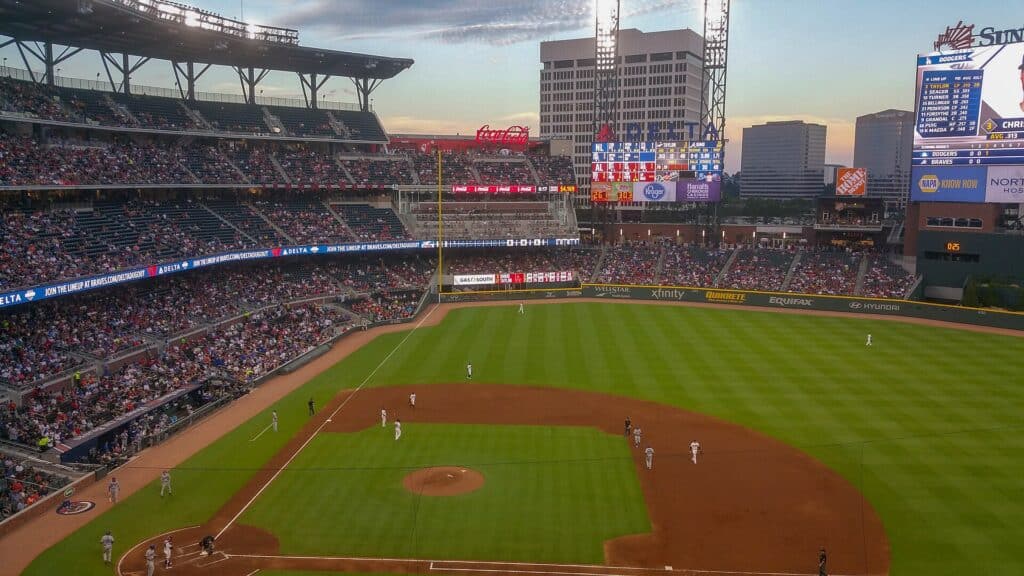 Truist Park, home of the Atlanta Braves, in Cumberland, Georgia