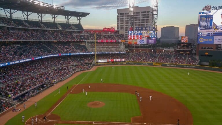 Truist Park, home of the Atlanta Braves, in Cumberland, Georgia