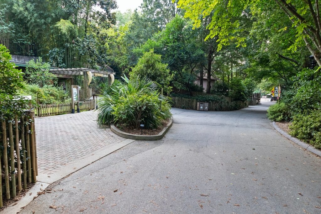 Shaded walking paths through Zoo Atlanta in Grant Park, Atlanta, Georgia